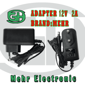 آداپتور پلاستیکی 12ولت 2آمپر دیواری MEHR